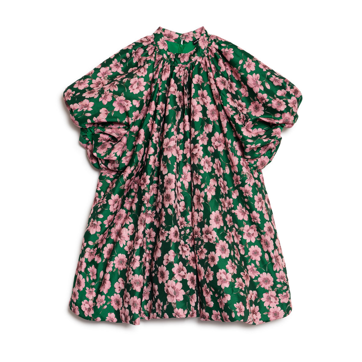 Sister Jane Colette Jacquard Bubble One-Piece シスター ジェーン コレット ジャカード バブル ワンピース 34SJ01DR2576GRN【レディース ミニワンピース パフスリーブ オーバーサイズ 花柄 26FW】