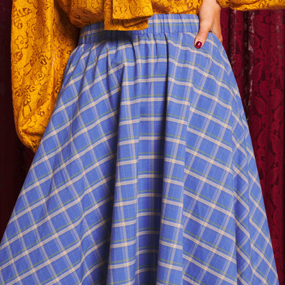 Sister Jane Lumina Check Circle Skirt シスター ジェーン ルミナ チェック サークル スカート 34SJ02SK475BLE【レディース フレアスカート ミディ丈 チェック柄 上品 ガーリー 26FW】