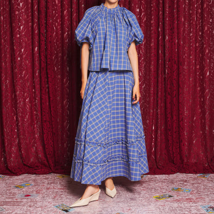 Sister Jane Lumina Check Circle Skirt シスター ジェーン ルミナ チェック サークル スカート 34SJ02SK475BLE【レディース フレアスカート ミディ丈 チェック柄 上品 ガーリー 26FW】