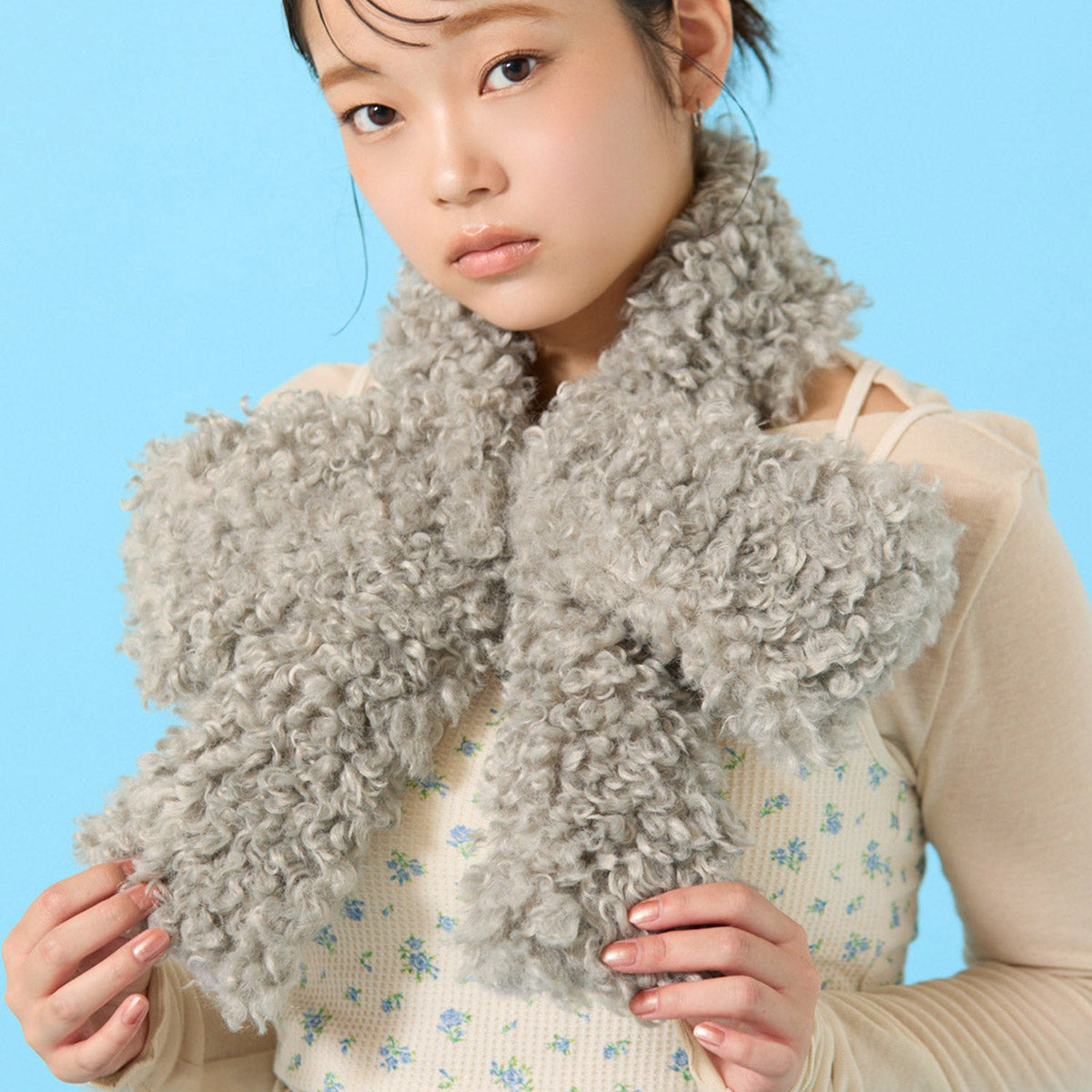 Casselini Ribbon Tippet キャセリーニ リボンティペット 232-111105【レディース リボン マフラー 防寒性 ガーリー カジュアル 26FW】