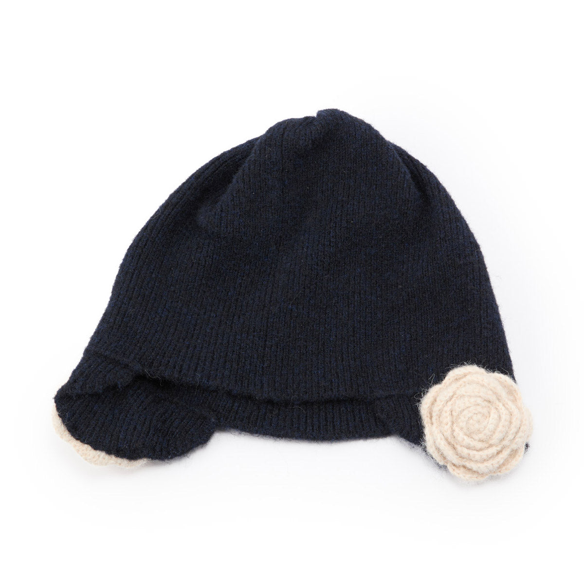 Casselini Flower Knit Hat キャセリーニ フラワーニット帽 252-112701【レディース ニット帽 防寒性 ガーリー カジュアル デイリーユース 26FW】
