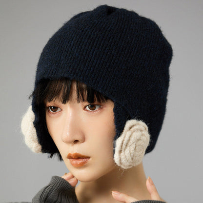 Casselini Flower Knit Hat キャセリーニ フラワーニット帽 252-112701【レディース ニット帽 防寒性 ガーリー カジュアル デイリーユース 26FW】