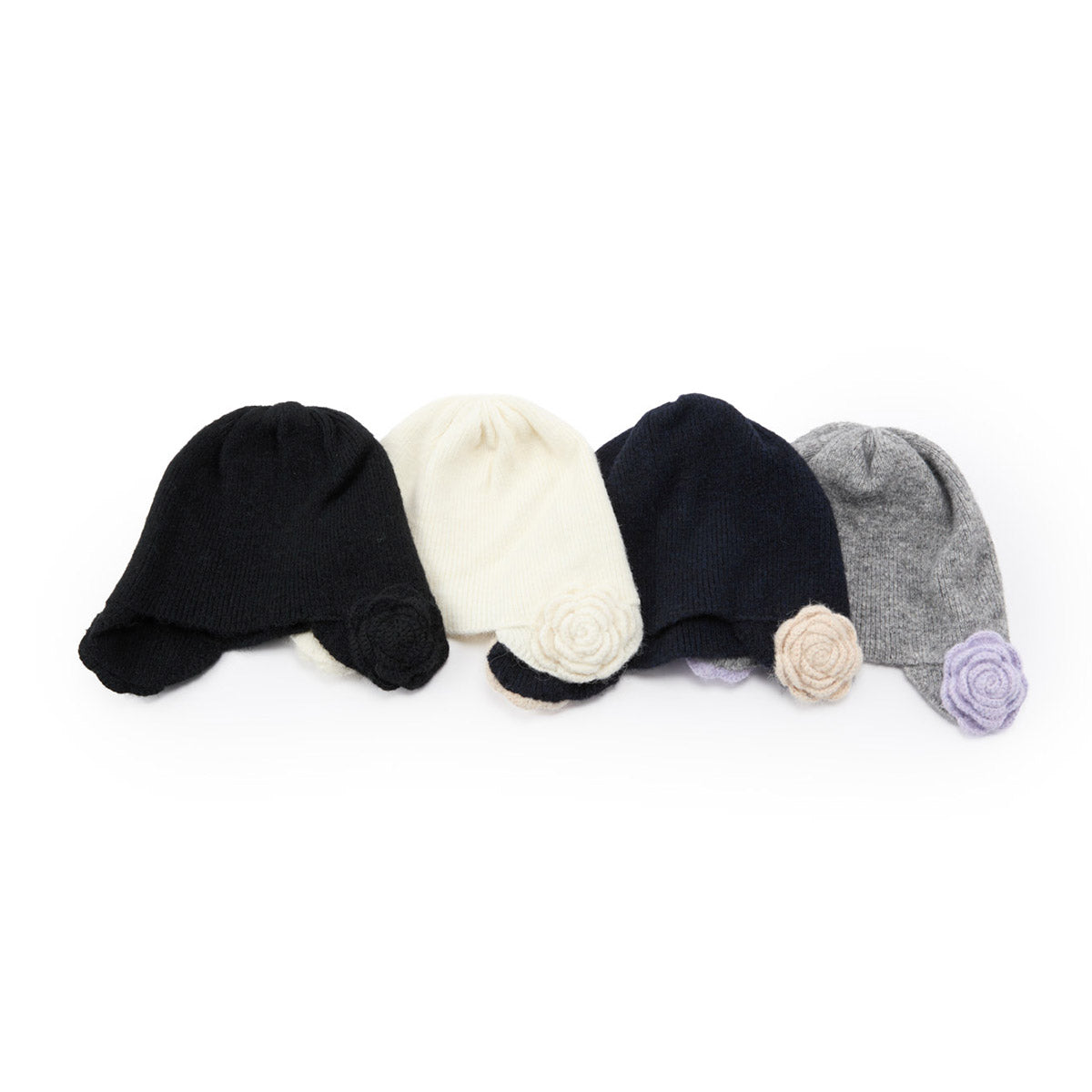 Casselini Flower Knit Hat キャセリーニ フラワーニット帽 252-112701【レディース ニット帽 防寒性 ガーリー カジュアル デイリーユース 26FW】