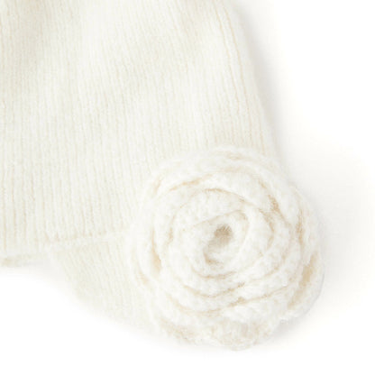 Casselini Flower Knit Hat キャセリーニ フラワーニット帽 252-112701【レディース ニット帽 防寒性 ガーリー カジュアル デイリーユース 26FW】