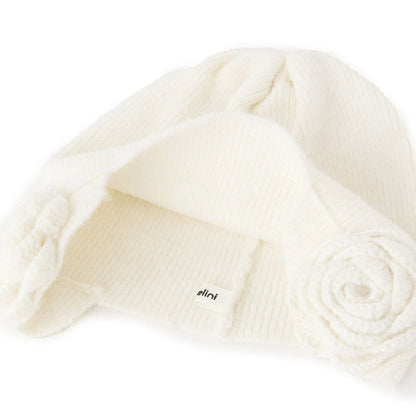 Casselini Flower Knit Hat キャセリーニ フラワーニット帽 252-112701【レディース ニット帽 防寒性 ガーリー カジュアル デイリーユース 26FW】