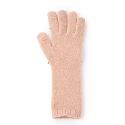 Casselini Knit Bijou Gloves キャセリーニ ニットビジューグローブ 262-112208【レディース 手袋 防寒性 真冬 ガーリー デイリーユース 26FW】