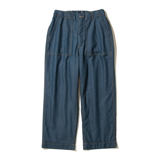 UNFRM OUTDOOR STANDARD LIGHTWEIGHT TECH DENIM WIDE BAKER PANTS ユニフォームアウトドアスタンダード ライトウェイト テックデニム ワイド ベイカーパンツ AW-3574【メンズ ワイドパンツ ベイカーパンツ イージーパンツ テックデニム 26FW】