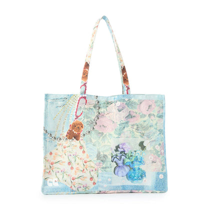 Casselini Collage Print Tote キャセリーニ コラージュプリントトート 269-600503【レディース トートバッグ プリント 大容量 通勤 通学 26FW】