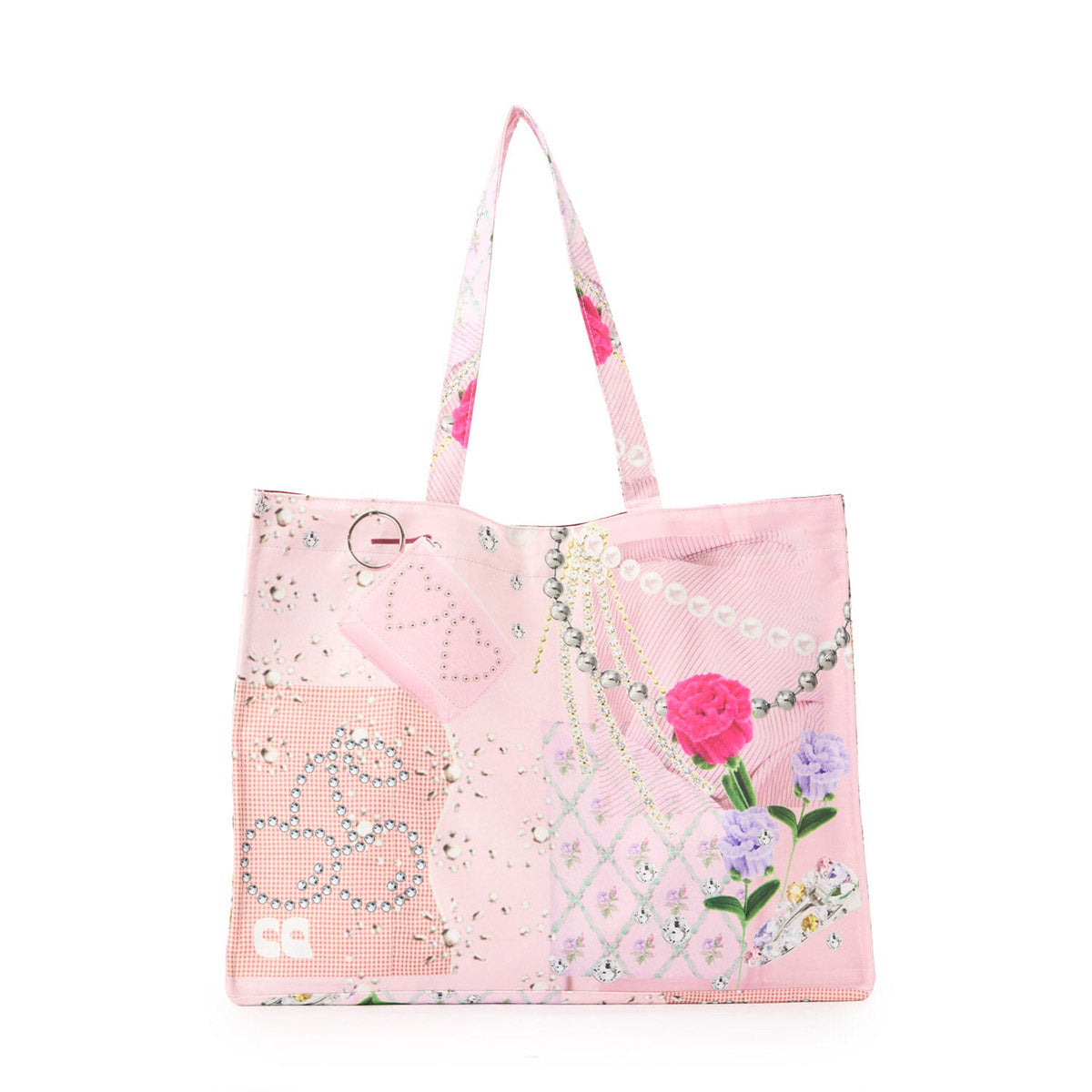 Casselini Collage Print Tote キャセリーニ コラージュプリントトート 269-600503【レディース トートバッグ プリント 大容量 通勤 通学 26FW】