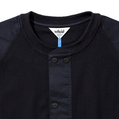 wfeld Functional Waffle Henley Shirt フェルド ファンクショナル ワッフル ヘンリー シャツ WF-26AW-WLD-CT04【メンズ ヘンリーシャツ ワッフル生地 速乾性 レイヤード デイリーユース 26FW】