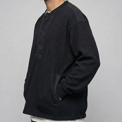 wfeld Functional Waffle Henley Shirt フェルド ファンクショナル ワッフル ヘンリー シャツ WF-26AW-WLD-CT04【メンズ ヘンリーシャツ ワッフル生地 速乾性 レイヤード デイリーユース 26FW】