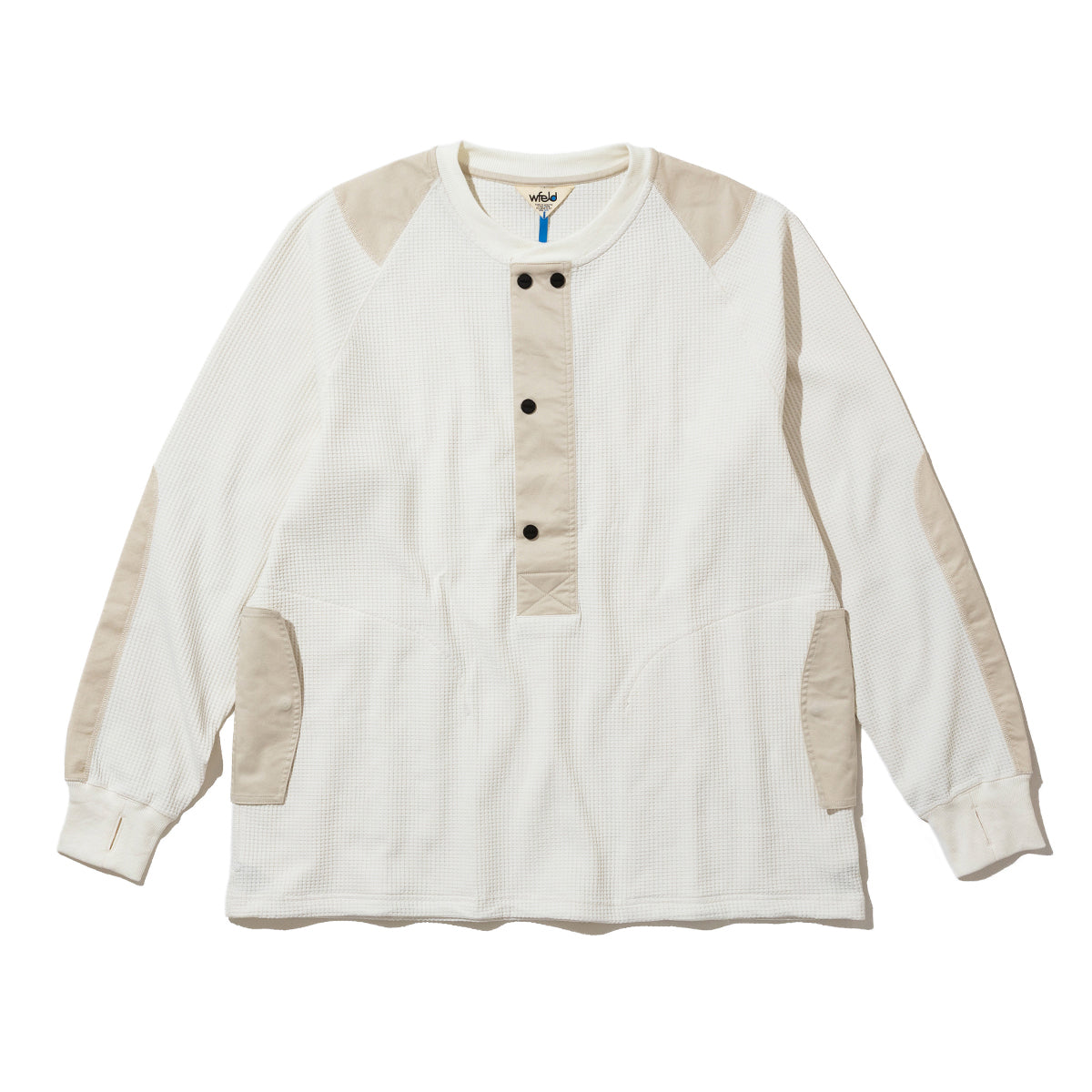 wfeld Functional Waffle Henley Shirt フェルド ファンクショナル ワッフル ヘンリー シャツ WF-26AW-WLD-CT04【メンズ ヘンリーシャツ ワッフル生地 速乾性 レイヤード デイリーユース 26FW】