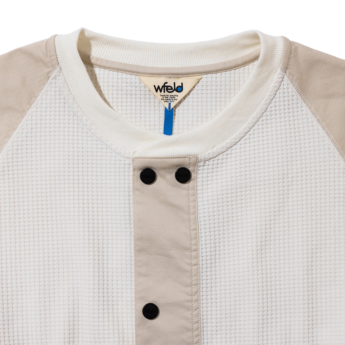 wfeld Functional Waffle Henley Shirt フェルド ファンクショナル ワッフル ヘンリー シャツ WF-26AW-WLD-CT04【メンズ ヘンリーシャツ ワッフル生地 速乾性 レイヤード デイリーユース 26FW】