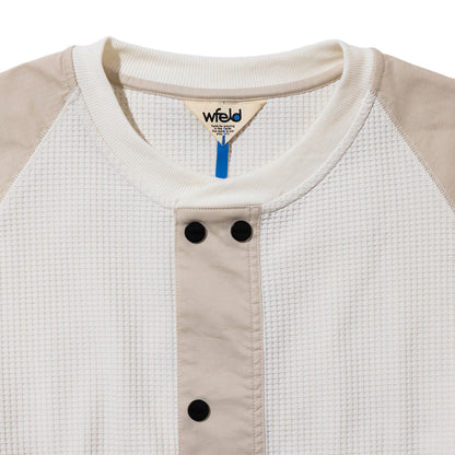 wfeld Functional Waffle Henley Shirt フェルド ファンクショナル ワッフル ヘンリー シャツ WF-26AW-WLD-CT04【メンズ ヘンリーシャツ ワッフル生地 速乾性 レイヤード デイリーユース 26FW】
