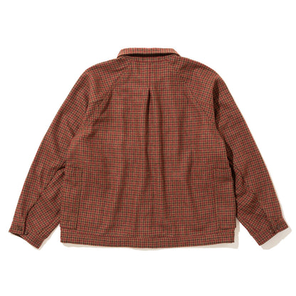 wfeld Wool-Nylon Tweed Short Shirt Jacket フェルド ウールナイロン ツイード ショート シャツジャケット WF-26AW-WLD-JK06【メンズ チェック柄 ショート丈 パッチポケット カジュアル デイリーユース 26FW】