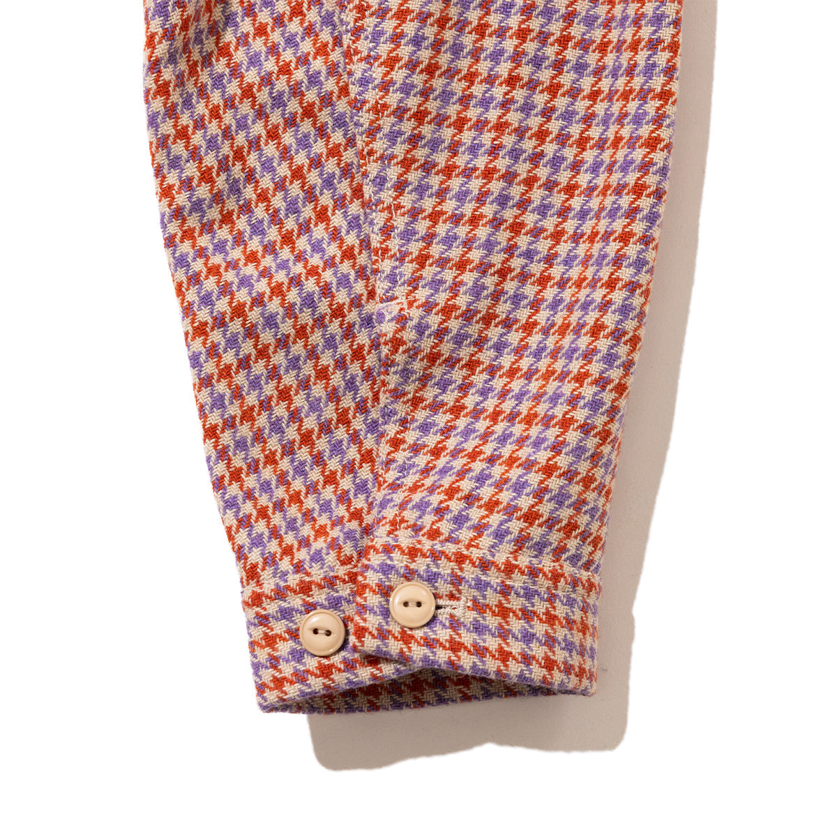 wfeld Wool-Nylon Tweed Short Shirt Jacket フェルド ウールナイロン ツイード ショート シャツジャケット WF-26AW-WLD-JK06【メンズ チェック柄 ショート丈 パッチポケット カジュアル デイリーユース 26FW】
