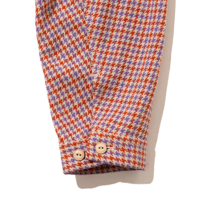 wfeld Wool-Nylon Tweed Short Shirt Jacket フェルド ウールナイロン ツイード ショート シャツジャケット WF-26AW-WLD-JK06【メンズ チェック柄 ショート丈 パッチポケット カジュアル デイリーユース 26FW】