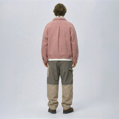 wfeld Wool-Nylon Tweed Short Shirt Jacket フェルド ウールナイロン ツイード ショート シャツジャケット WF-26AW-WLD-JK06【メンズ チェック柄 ショート丈 パッチポケット カジュアル デイリーユース 26FW】