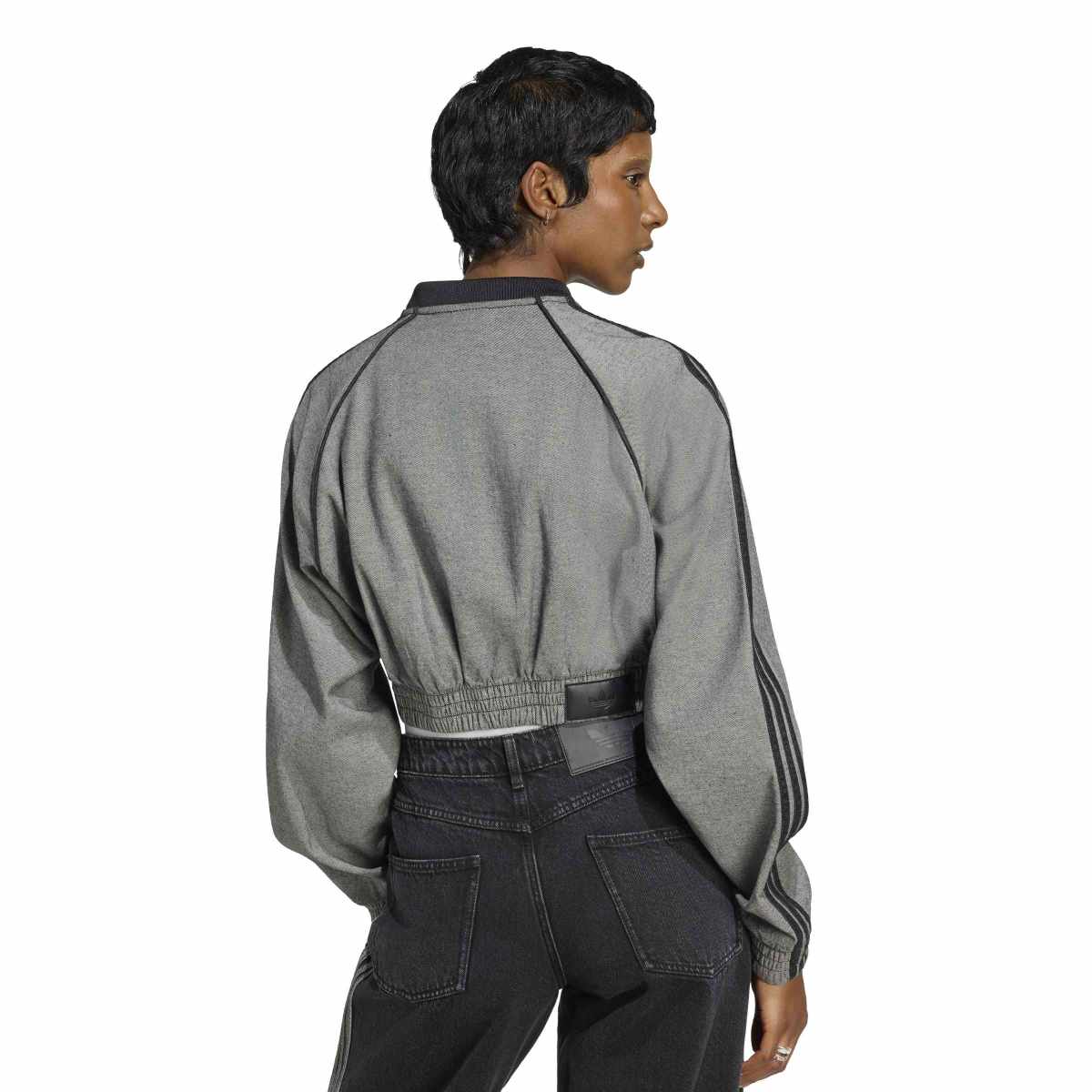 adidas Originals SST Denim Track Top アディダスオリジナルス SST デニムトラックトップ DG377-KS9215【レディース デニムジャケット ショート丈 フルジップ オーバーサイズ 26FW】