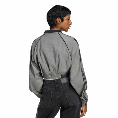 adidas Originals SST Denim Track Top アディダスオリジナルス SST デニムトラックトップ DG377-KS9215【レディース デニムジャケット ショート丈 フルジップ オーバーサイズ 26FW】