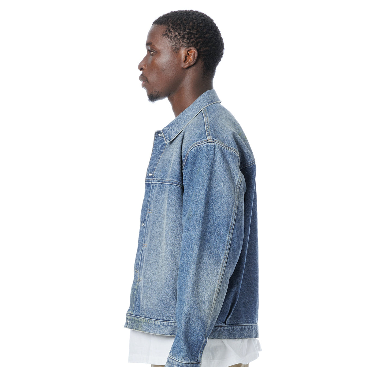 Damaged Denim Jacket - Easy Fit