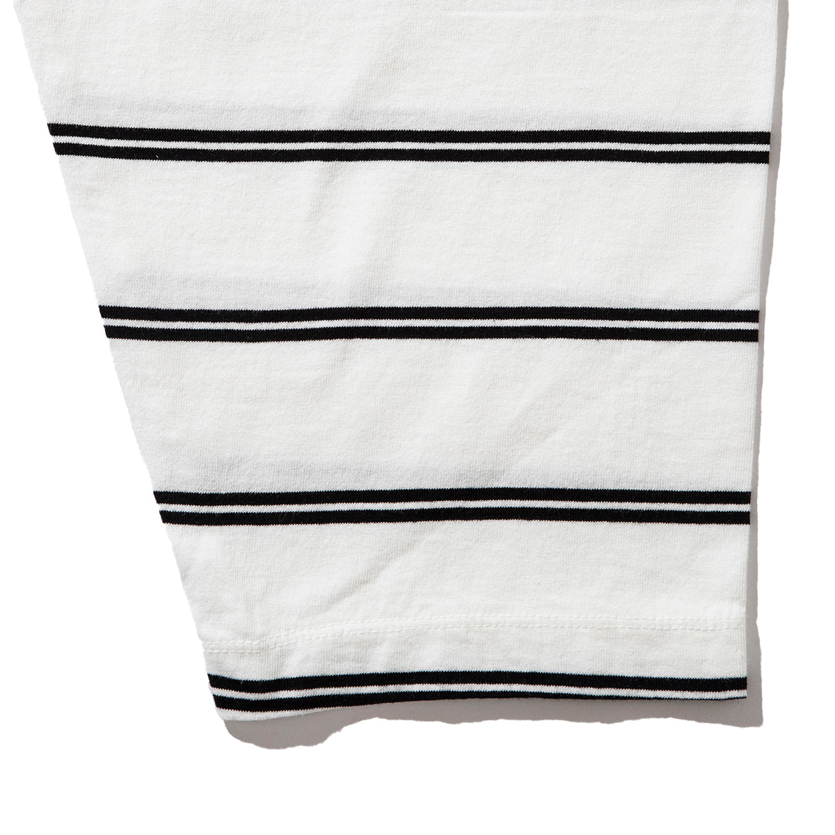 Boat Neck Organic Cotton Border 3-Q-S Tee