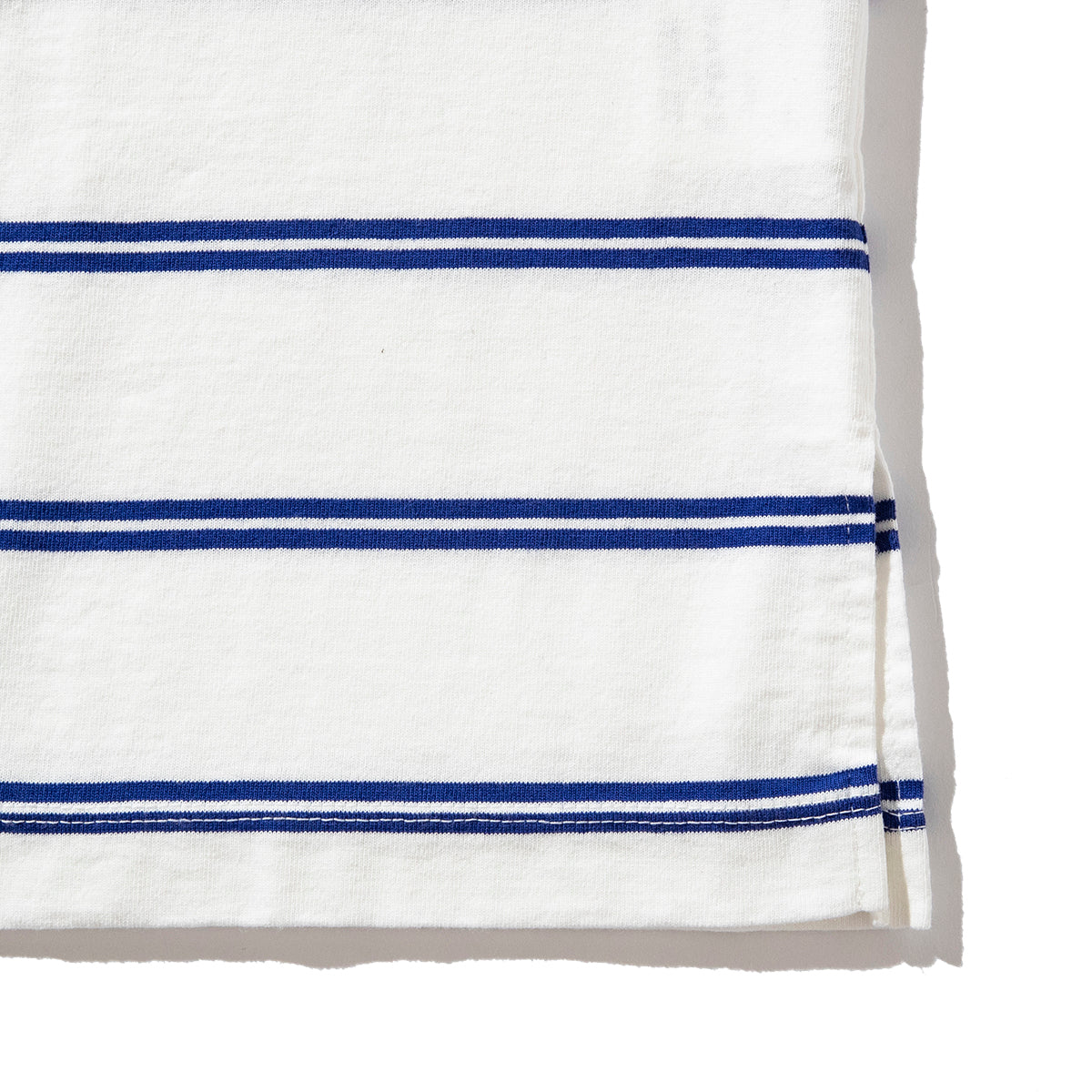 Boat Neck Organic Cotton Border 3-Q-S Tee