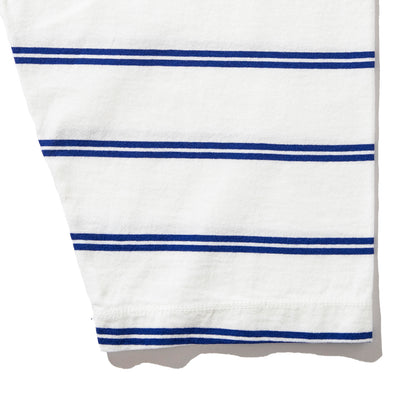 Boat Neck Organic Cotton Border 3-Q-S Tee