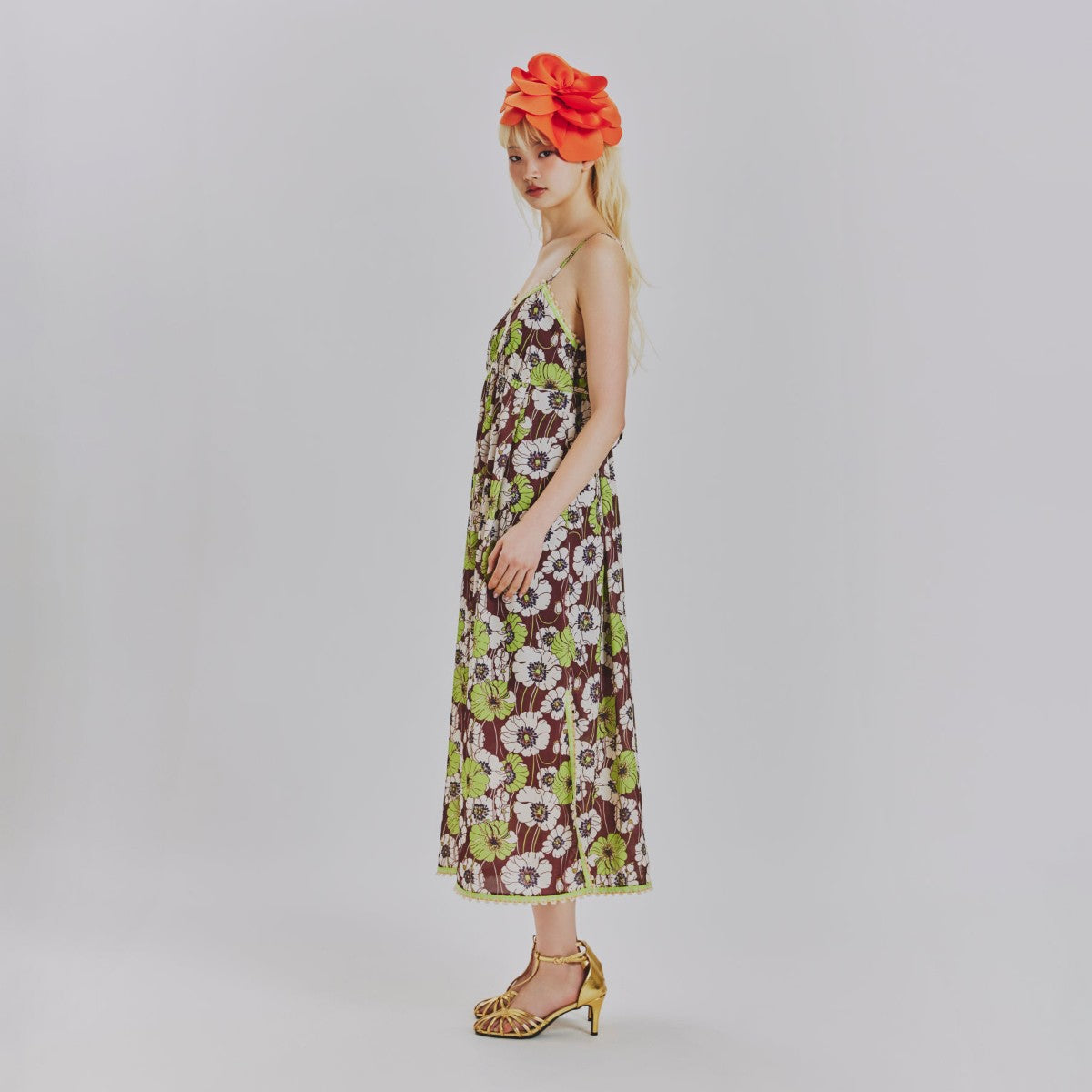 SUMMER RETRO FLORAL CAMI DRESS