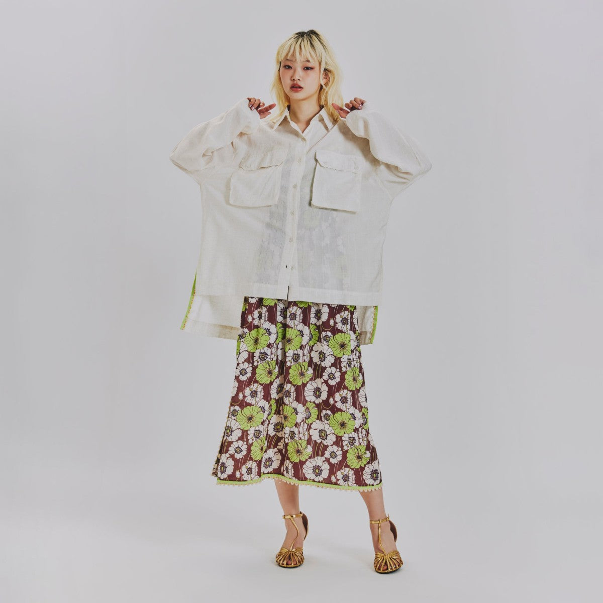 SUMMER RETRO FLORAL CAMI DRESS