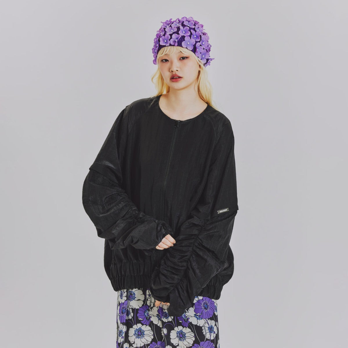GATHERED 2-WAY BLOUSON
