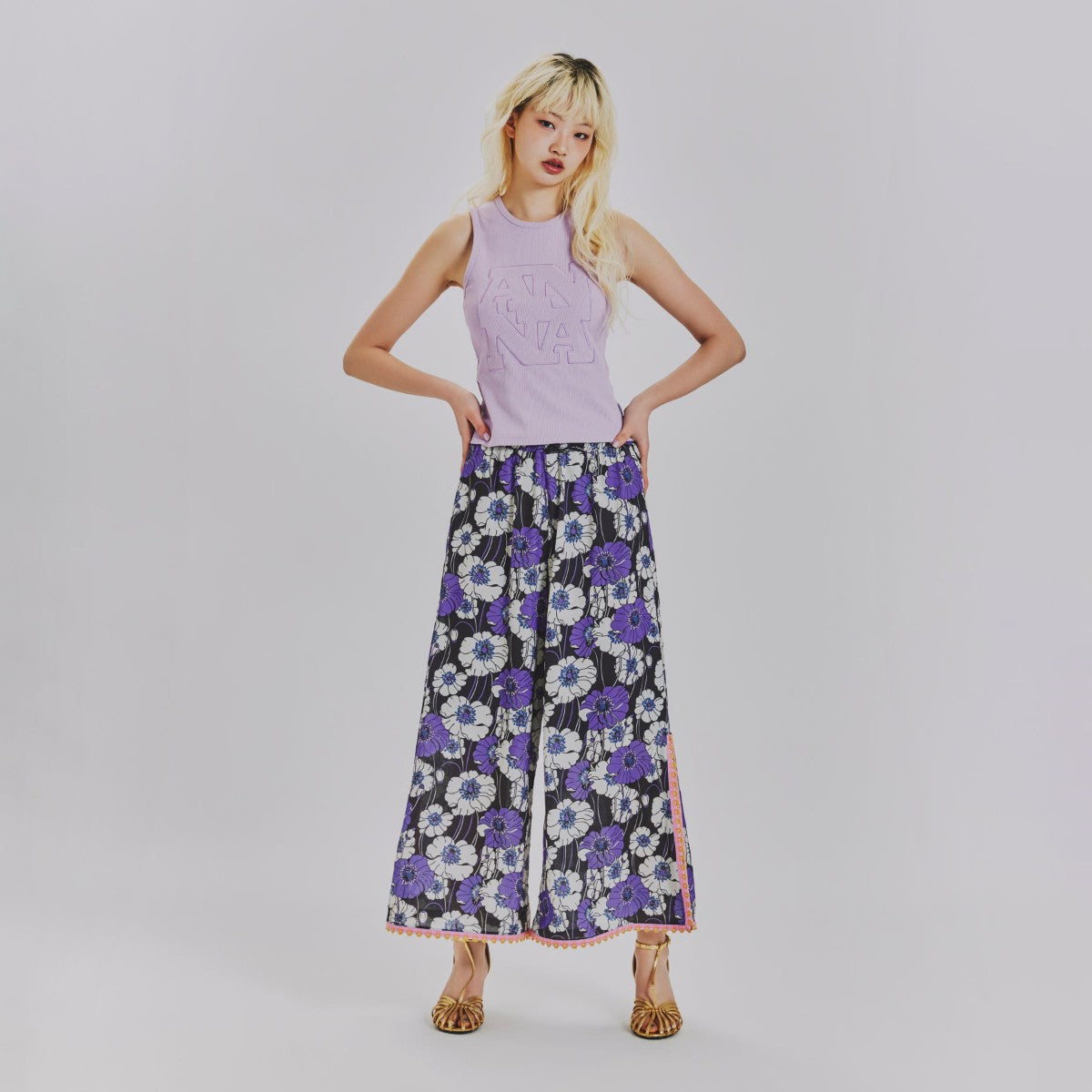 SUMMER RETRO FLORAL EASY PANTS