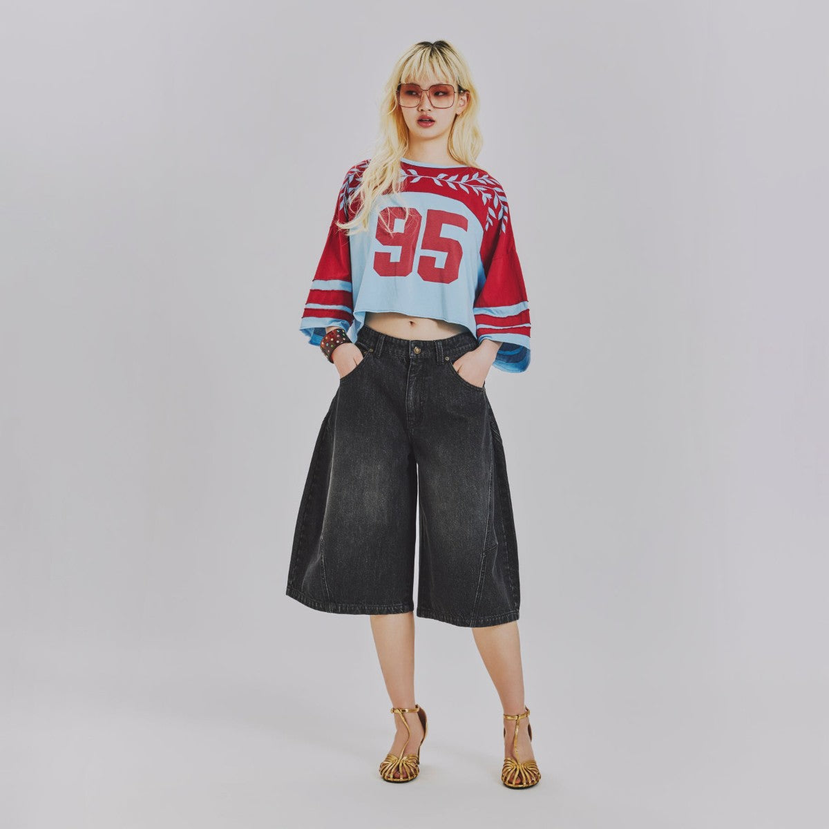 Denim Line Half Pants
