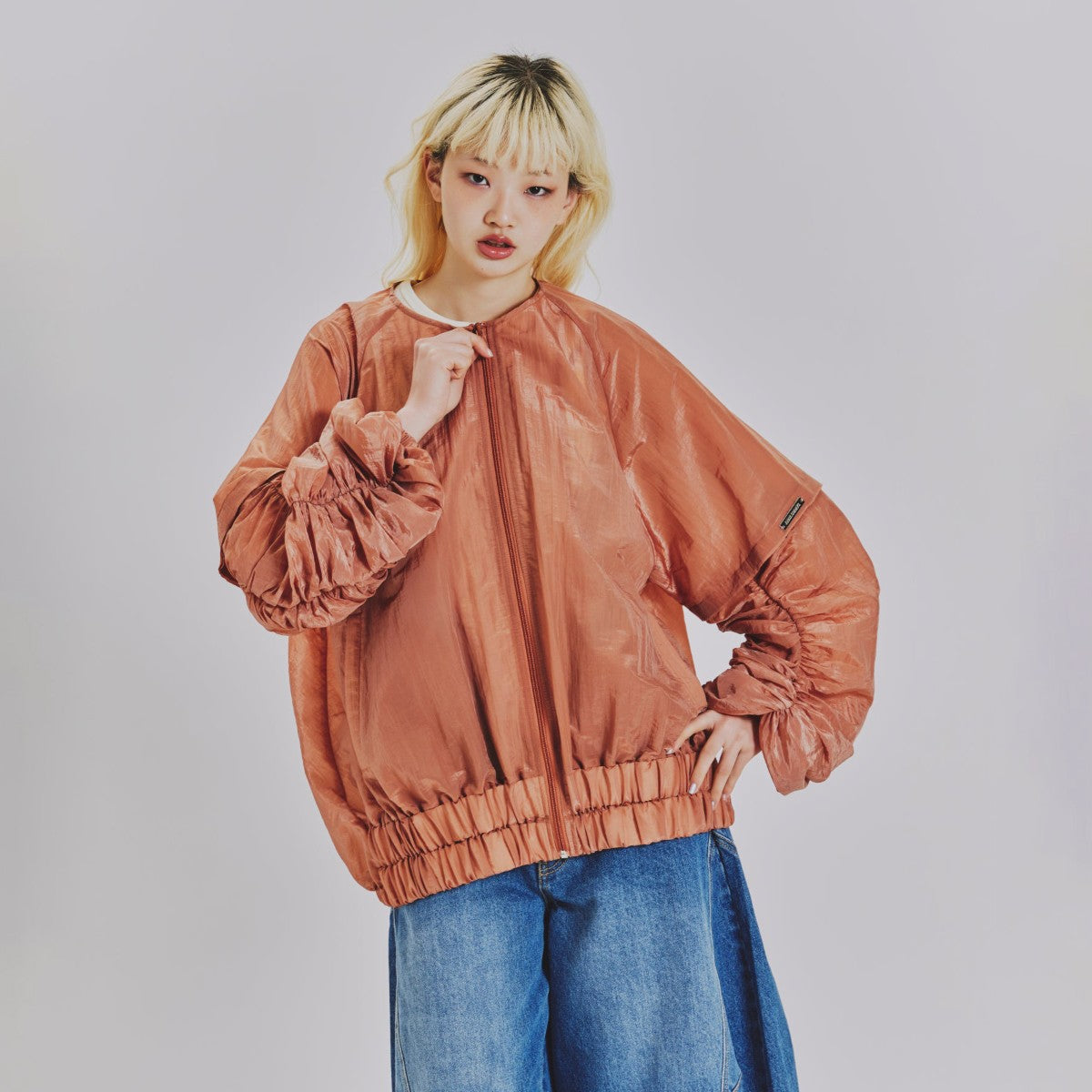 GATHERED 2-WAY BLOUSON