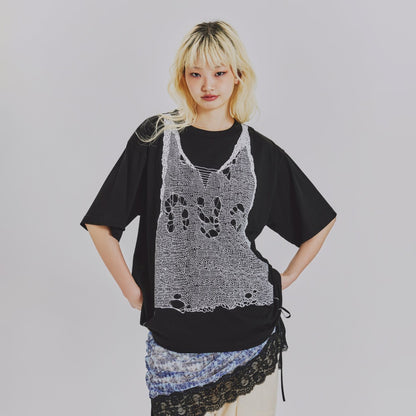 TROMPE LOEIL PRINT OVERSIZED T-SHIRT