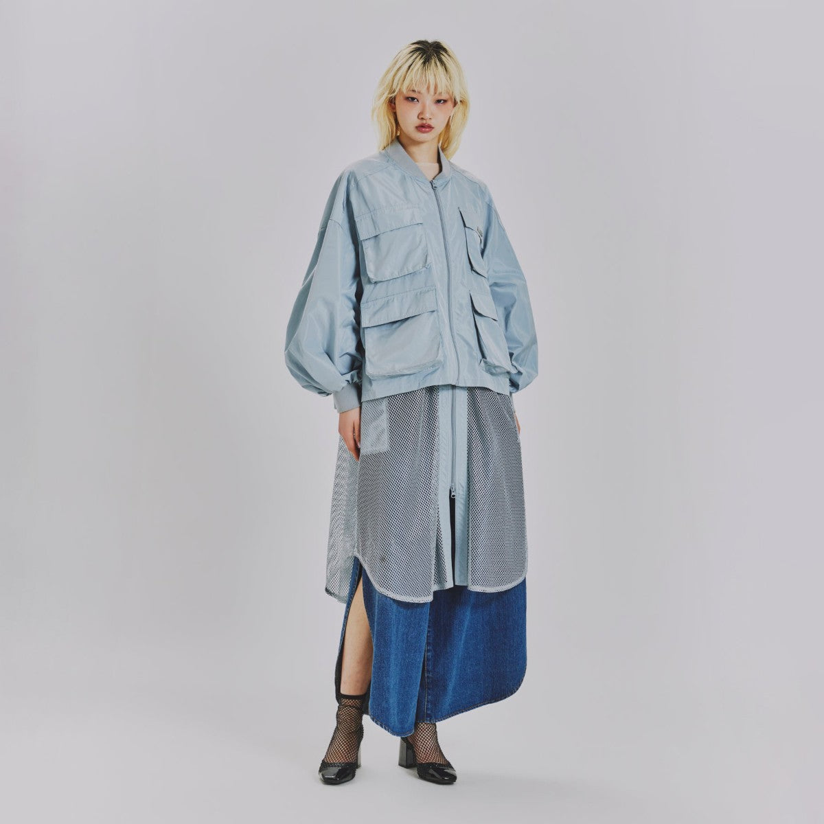 3WAY LONG VEST BLOUSON