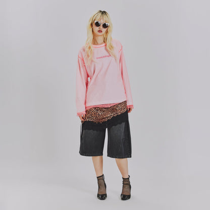 MESH LAYERED LONG T-SHIRT