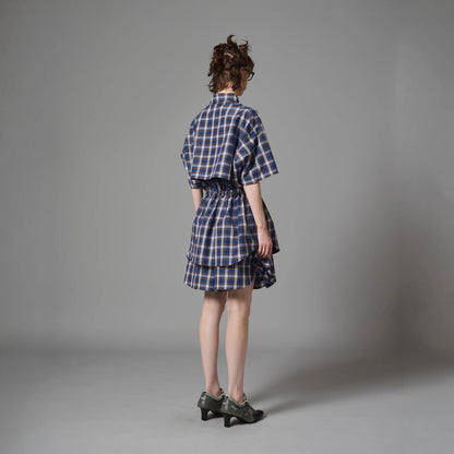 CHECK FRILL TRUCK SHORTS