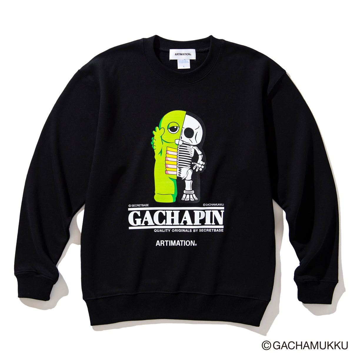 <GACHAPIN & MUKKU×ARTIMATION> GACHAPIN CREW SWEAT