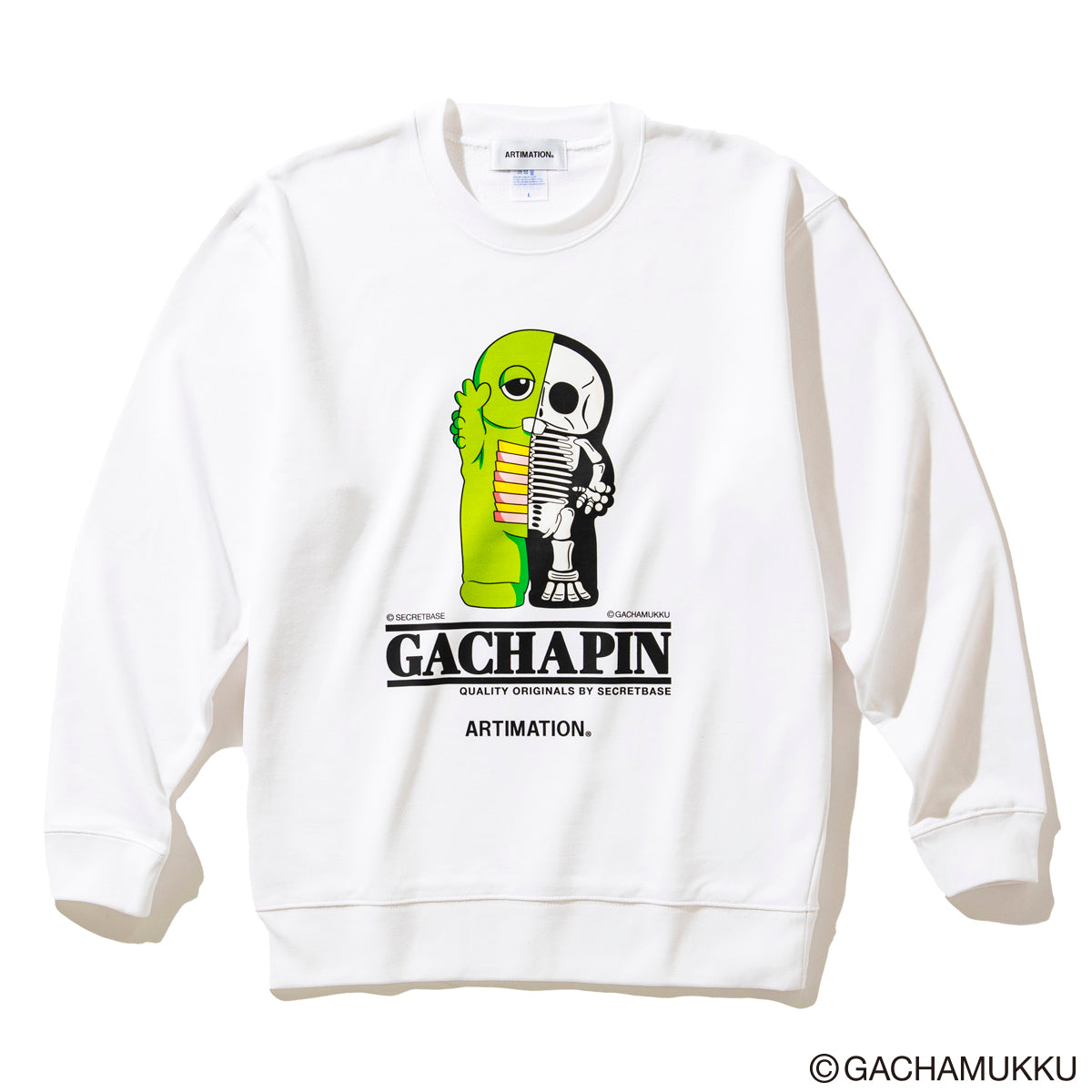 <GACHAPIN & MUKKU×ARTIMATION> GACHAPIN CREW SWEAT