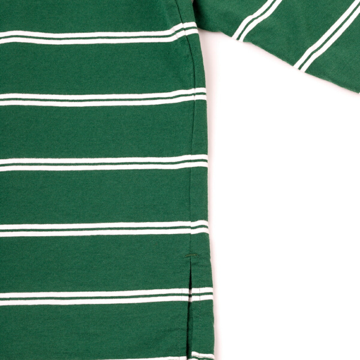 Boat Neck Organic Cotton Border 3-Q-S Tee