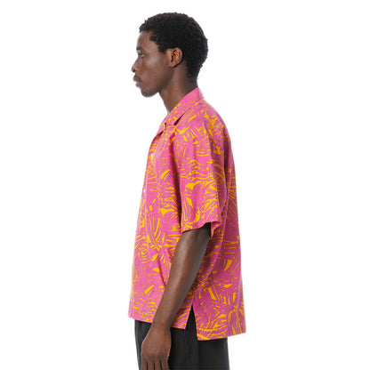 Patterned Open Collar S/S Shirt